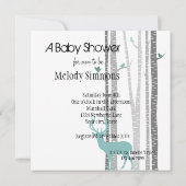 Bäume mit Hirschbaby-Dusche Einladung (Rückseite)