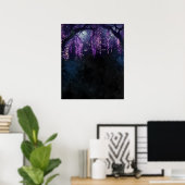Bäume mit Lila Blätter Wisteria Zaubers Digital Poster (Heimbüro)