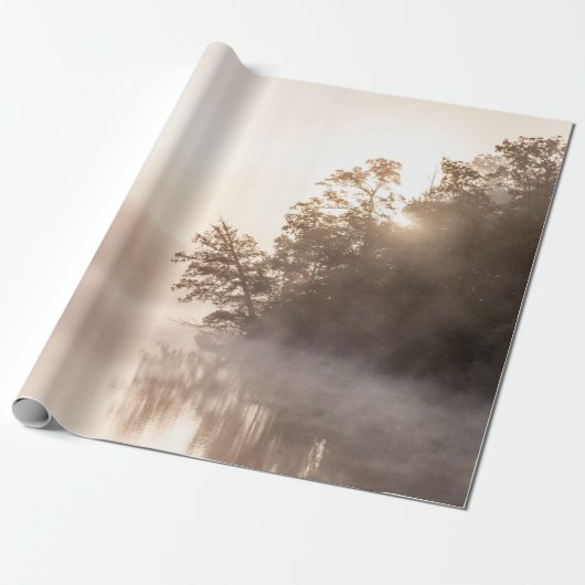 BÄUME MIT NEBEL GESCHENKPAPIER (Ungerollt)