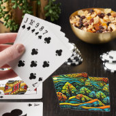 Bäume mit stürmischem Himmel Spielkarten (In Situ)
