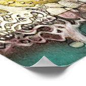 Bäume mit Wurzeln im See Poster (Ecke)