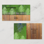 Bäume mit Zedernzaun-Entwurf Visitenkarte (Vorne/Hinten)