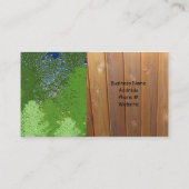 Bäume mit Zedernzaun-Entwurf Visitenkarte (Rückseite)