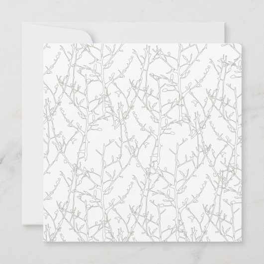 Bäume Moderne Einladung zur Hochzeit (Rückseite)