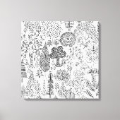 Bäume Moderne Schwarz-Weiß-Kunst Leinwanddruck (Vorderseite)