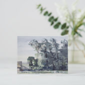 Bäume - Morgengrauen Postkarte (Stehend Vorderseite)