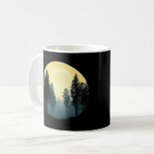 Bäume Naturwald Silhouette Kaffeetasse (Vorderseite Links)