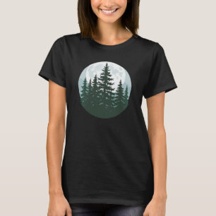 Bäume Naturwald Silhouette T-Shirt
