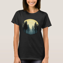 Bäume Naturwald Silhouette T-Shirt