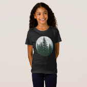 Bäume Naturwald Silhouette T-Shirt (Vorne ganz)