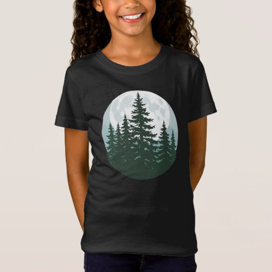 Bäume Naturwald Silhouette T-Shirt (Vorderseite)