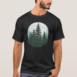 Bäume Naturwald Silhouette T-Shirt