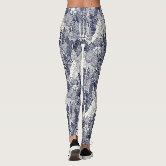 Bäume NC-blaue Leggings (Rückseite)