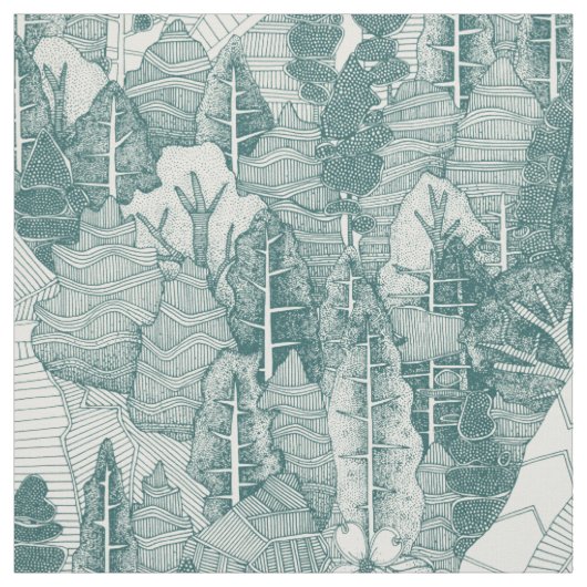 Bäume NC Jade Stoff (Muster)