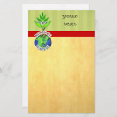 Bäume oben auf der Erde - Stationery Briefpapier (Vorne/Hinten)