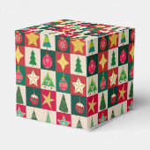 Bäume Ornamente und Sterne Plätze Geschenkschachtel (Rückseite)