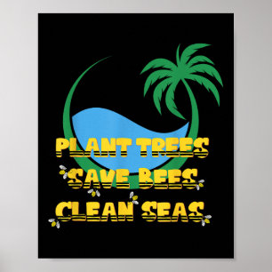 Bäume Pflanzende Bienenschutz Öko Reinigung Poster