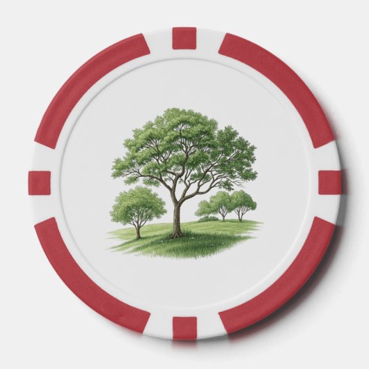 Bäume Pokerchips (Vorderseite)