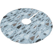 Bäume Polyester Weihnachtsbaumdecke (Schrägansicht)