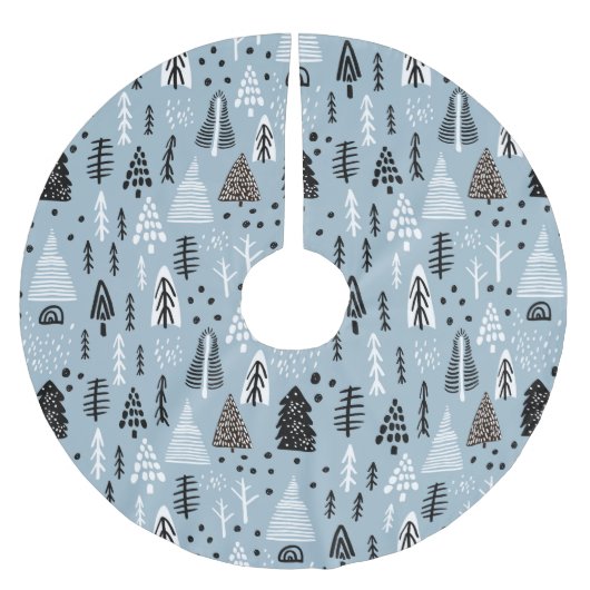 Bäume Polyester Weihnachtsbaumdecke (Vorderseite)