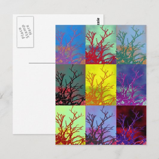 BÄUME POSTKARTE (Vorne/Hinten)