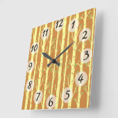 Bäume Quadratische Wanduhr (Winkel)