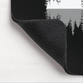 Bäume reflektieren Wolf Howling im Vollmondwald Mousepad (Ecke)