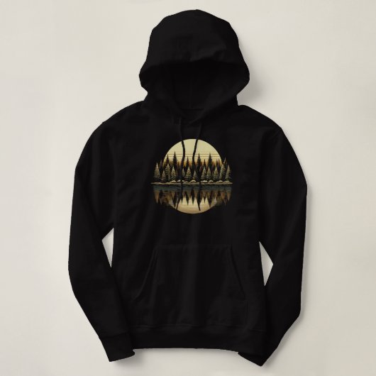Bäume Reflektion Natur Außenwald Hoodie (Design vorne)