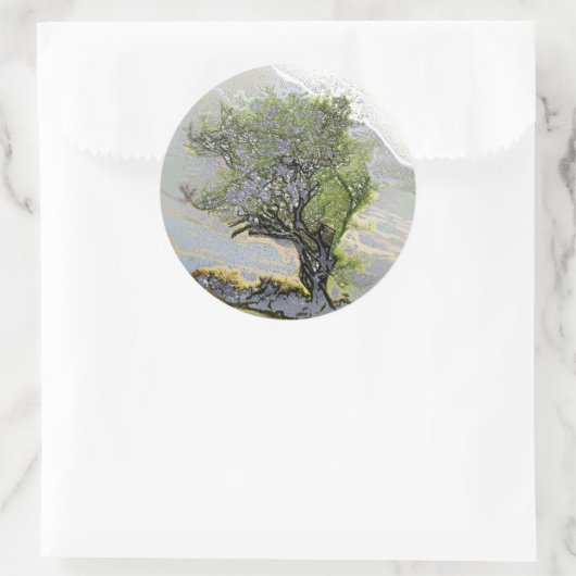 BÄUME RUNDER AUFKLEBER (Tasche)