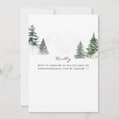 Bäume & Schnee Pink Baby Es ist kalt draußen Dusch Einladung (Rückseite)