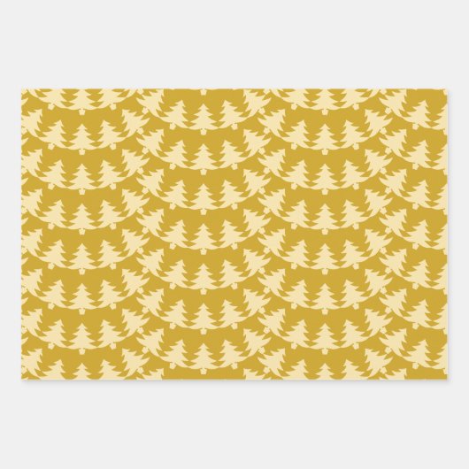 Bäume Schneeflocken und Polka-dot Weihnachten Geschenkpapier Set (Vorderseite 3)