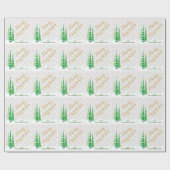 Bäume & Schneeflocken Winterweihnachtsfest Geschenkpapier (Flach)