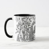 Bäume Schwarz und Weiß handgezeichnet Moderne Kuns Tasse (Links)