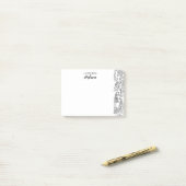 Bäume Schwarz-Weiß-Illustration Personalisiert Post-it Klebezettel (Auf Schreibtisch)