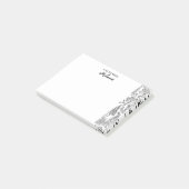 Bäume Schwarz-Weiß-Illustration Personalisiert Post-it Klebezettel (angewinkelt)