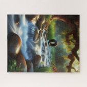 Bäume schwingen über Wasser Puzzle (Horizontal)