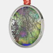 Bäume Silbernes Ornament (Links)