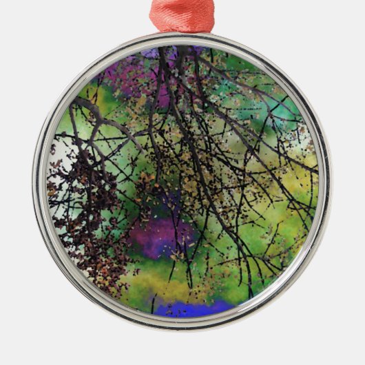 Bäume Silbernes Ornament (Vorne)