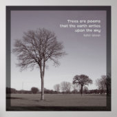 Bäume sind Gedichte Poster (Vorne)