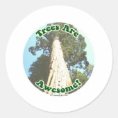 Bäume sind Phantastisch! Runder Aufkleber (Vorderseite)