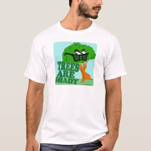 Bäume sind schattige, sonnige Cartoon T-Shirt (Vorderseite)