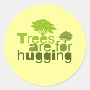 Bäume sind zum Umarmn von T - Shirt / Earth Day T  Runder Aufkleber