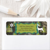 Bäume, Starry Night Rücksendeadressen-Aufkleber (Insitu)