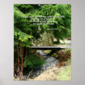 Bäume & Stream Bridge Ephesians 2:8,9 Print Poster (Vorne)