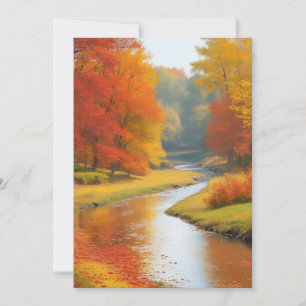 Bäume strömen farbenfrohe Herbste zeitlose Kunst Feiertagskarte