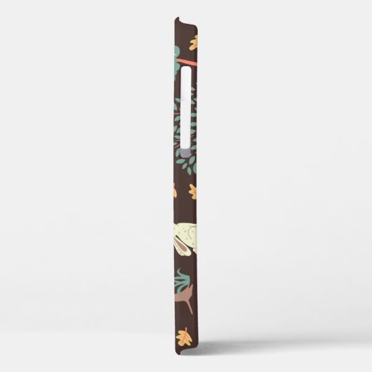 Bäume Tiere: Von Hand Gezeichnet Naturlandschaft. Case-Mate iPhone Hülle (Rückseite / Links)