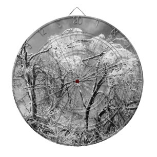 Bäume tragen Winter Dartscheibe