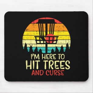 Bäume treffen und den Sonnenuntergang Retro Disc G Mousepad