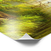 Bäume über Wasser Fotodruck (Ecke)