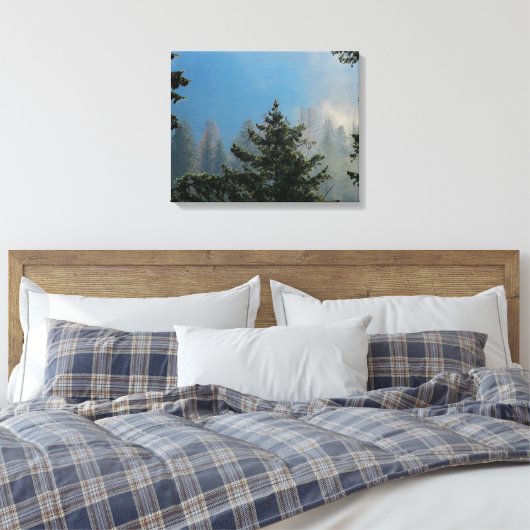 Bäume ummantelte Canvas Leinwanddruck (Insitu (Schlafzimmer))